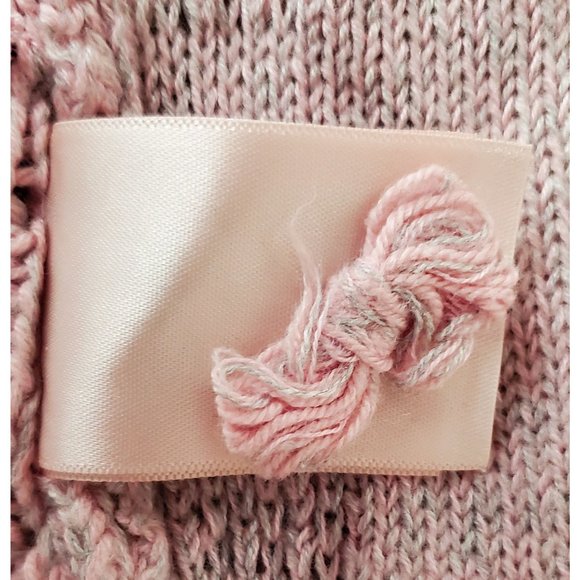 ANTHROPOLOGIE Knitted and Knotted Pink/Mauve Fringe Circle Open Front Cardigan S - Picture 11 of 11